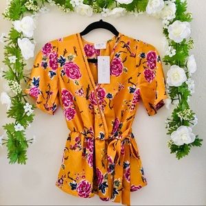 NWT Sienna Sky Floral Blouse